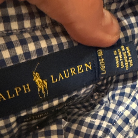 Lot of 2 Polo Ralph Lauren Boys Checkered Button-Down Shirts - Size 14-16 - L - Picture 10 of 11